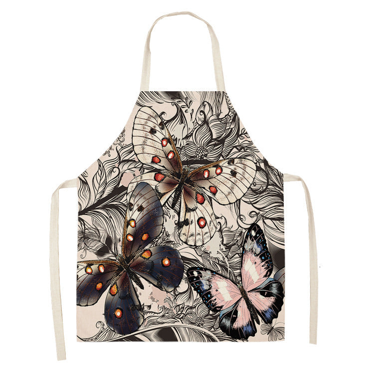 Retro Butterfly Apron New Parent-child Apron Home Cleaning Apron