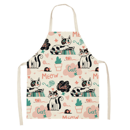 Explosive Animal Animation Multifunctional Kitchen Apron Cotton And Linen Apron