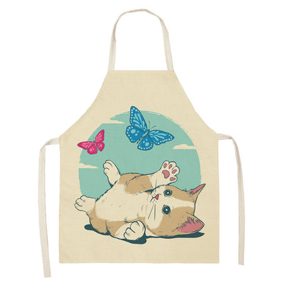 Explosive Animal Animation Multifunctional Kitchen Apron Cotton And Linen Apron