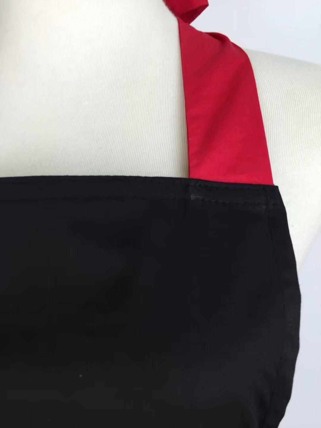 Black lace simple strap apron