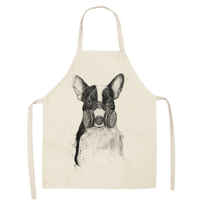 Cotton linen cartoon dog apron
