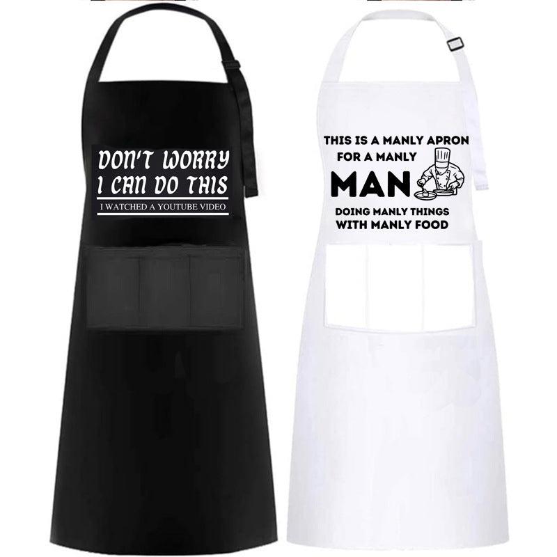 Personalized Printed Waterproof Antifouling Apron For Kitchen Household