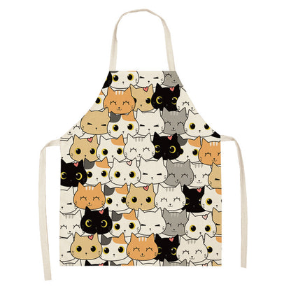 Explosive Animal Animation Multifunctional Kitchen Apron Cotton And Linen Apron