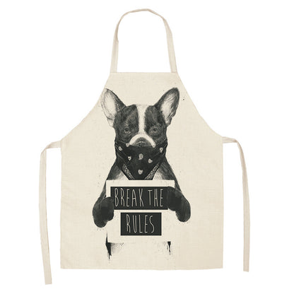 Cotton linen cartoon dog apron