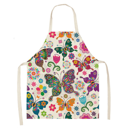 Retro Butterfly Apron New Parent-child Apron Home Cleaning Apron