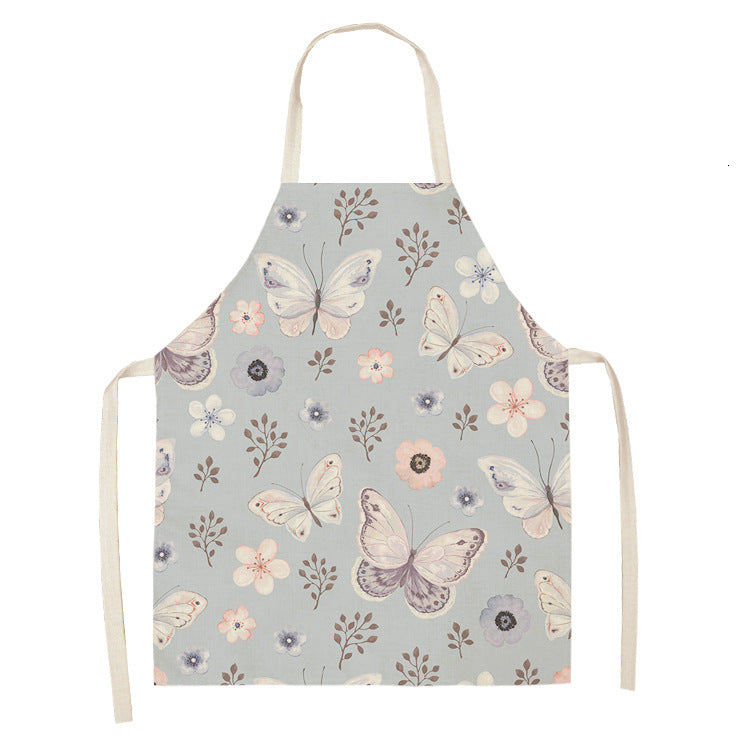 Retro Butterfly Apron New Parent-child Apron Home Cleaning Apron
