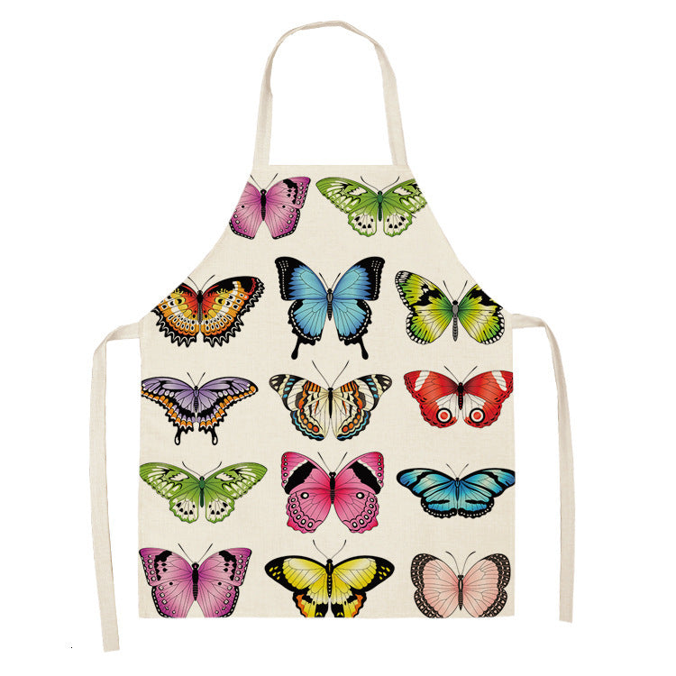 Retro Butterfly Apron New Parent-child Apron Home Cleaning Apron