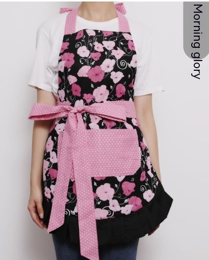Printed Apron Antifouling Supermarket Overalls Women's Kitchen