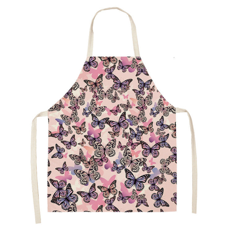 Retro Butterfly Apron New Parent-child Apron Home Cleaning Apron