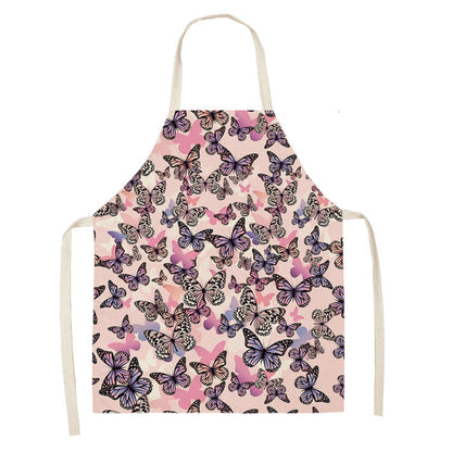 Retro Butterfly Apron New Parent-child Apron Home Cleaning Apron