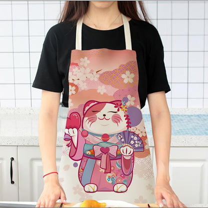 Mountain Japanese Ukiyo-painted Linen Apron