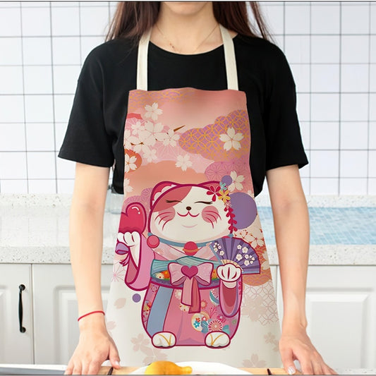 Mountain Japanese Ukiyo-painted Linen Apron