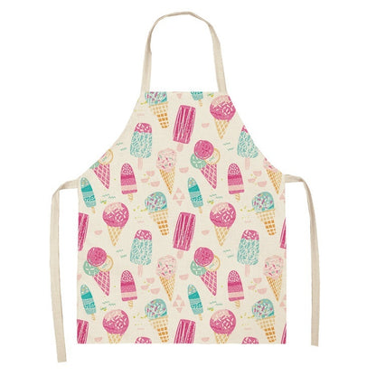 Kitchen Oil Proof Creative Ice Cream Printed Apron