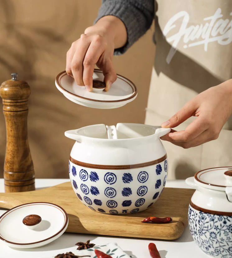Lard Jar Kitchen Ceramic Seasoning Jar