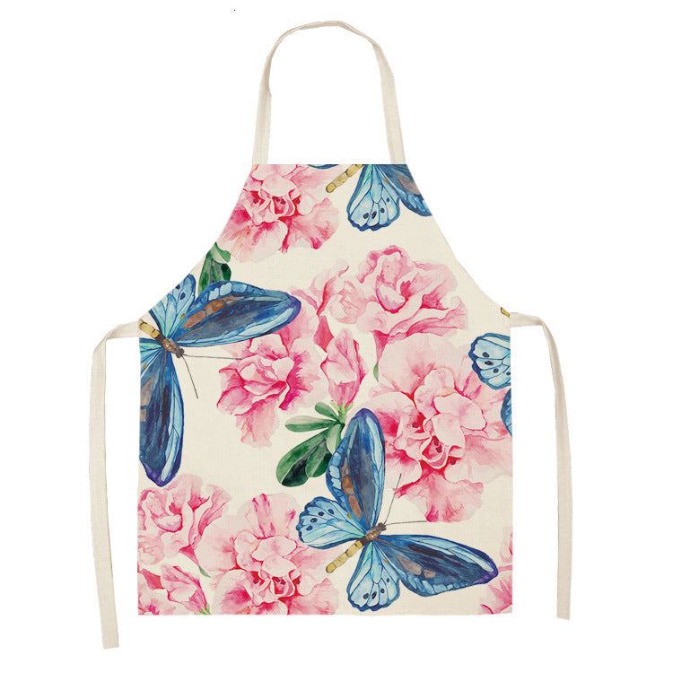 Retro Butterfly Apron New Parent-child Apron Home Cleaning Apron