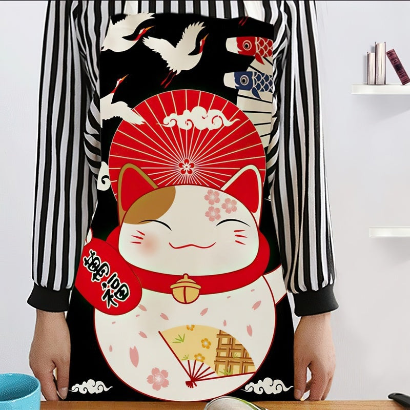 Mountain Japanese Ukiyo-painted Linen Apron
