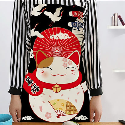 Mountain Japanese Ukiyo-painted Linen Apron