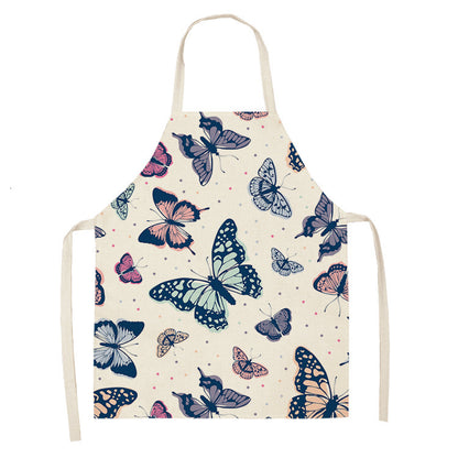 Retro Butterfly Apron New Parent-child Apron Home Cleaning Apron