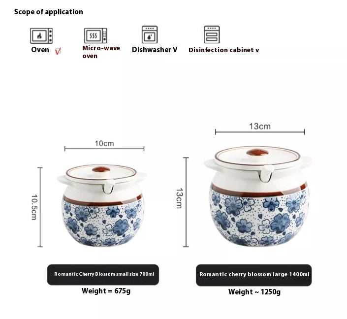 Lard Jar Kitchen Ceramic Seasoning Jar