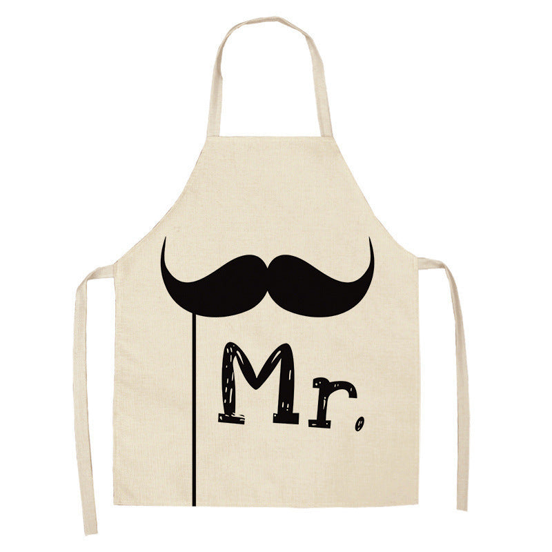 Red Lip Letters Apron Used In Kitchen Home Cleaning Cooking Oil-proof Stain-proof Apron
