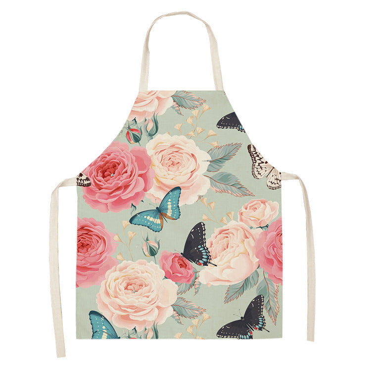 Retro Butterfly Apron New Parent-child Apron Home Cleaning Apron