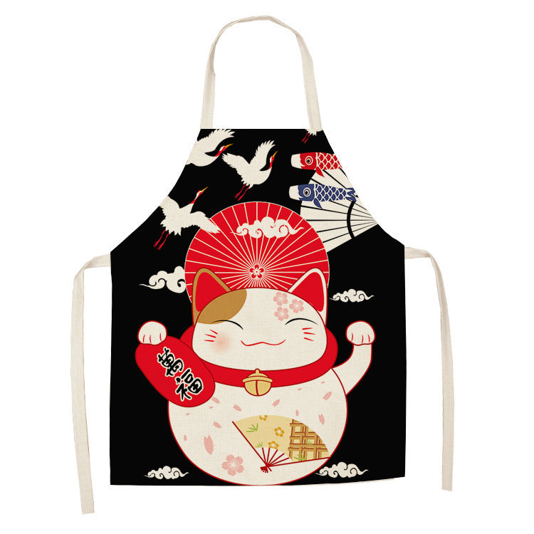 Mountain Japanese Ukiyo-painted Linen Apron