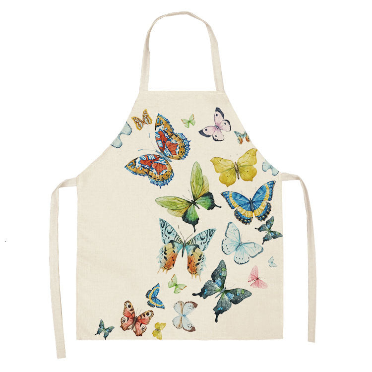 Retro Butterfly Apron New Parent-child Apron Home Cleaning Apron