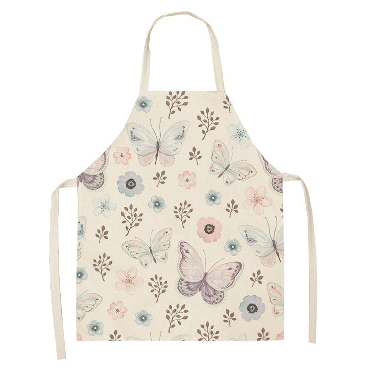 Retro Butterfly Apron New Parent-child Apron Home Cleaning Apron