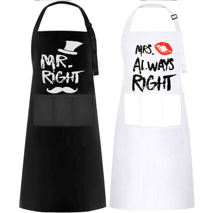 Personalized Printed Waterproof Antifouling Apron For Kitchen Household